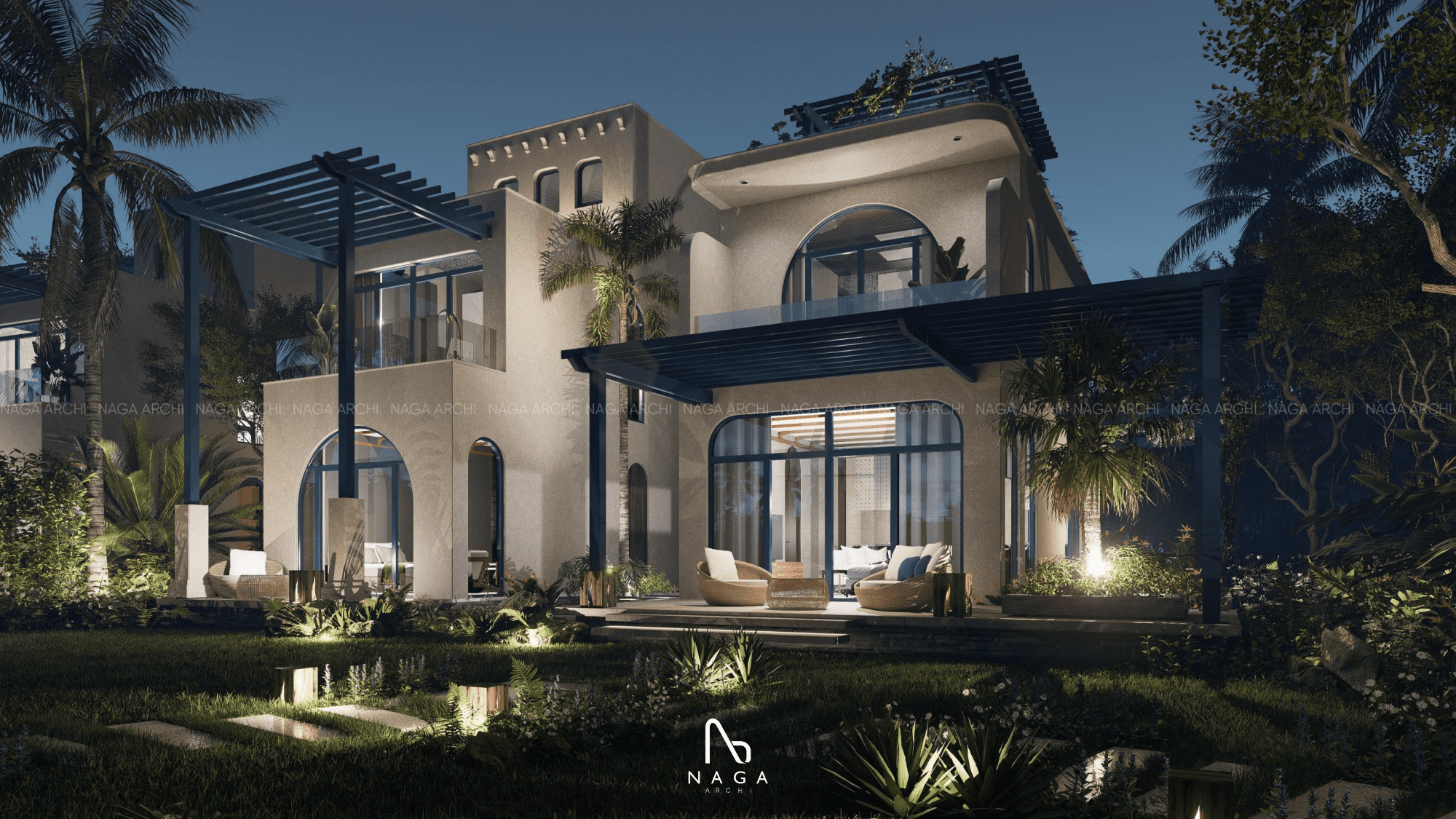 phương án thiết kế bungalow đại phước naga archi